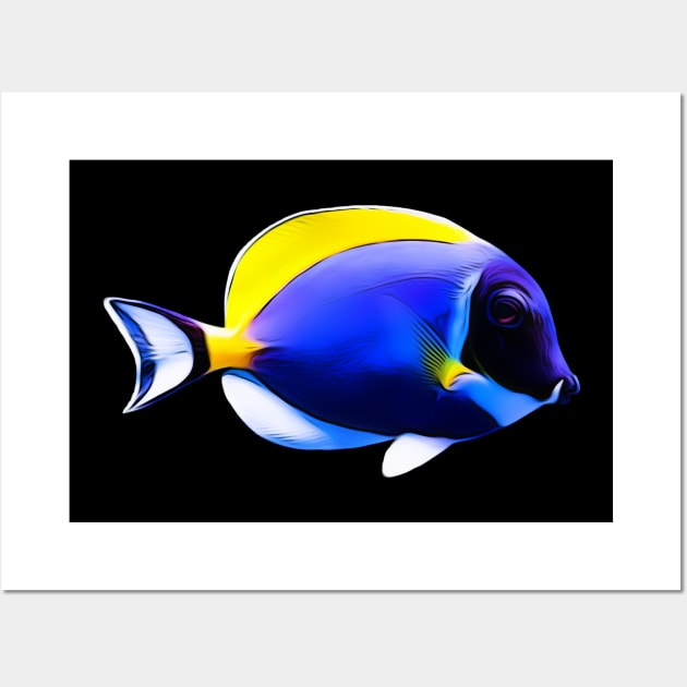 Powder Blue Tang Wall Art by unrefinedgraphics